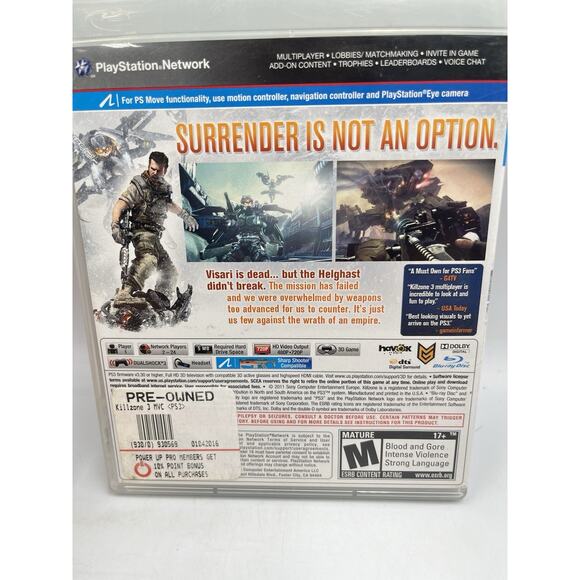 KillZone 3 PlayStation 3 PS3 2011 Shooter Game CIB Complete W/ Manual - Picture 3 of 9